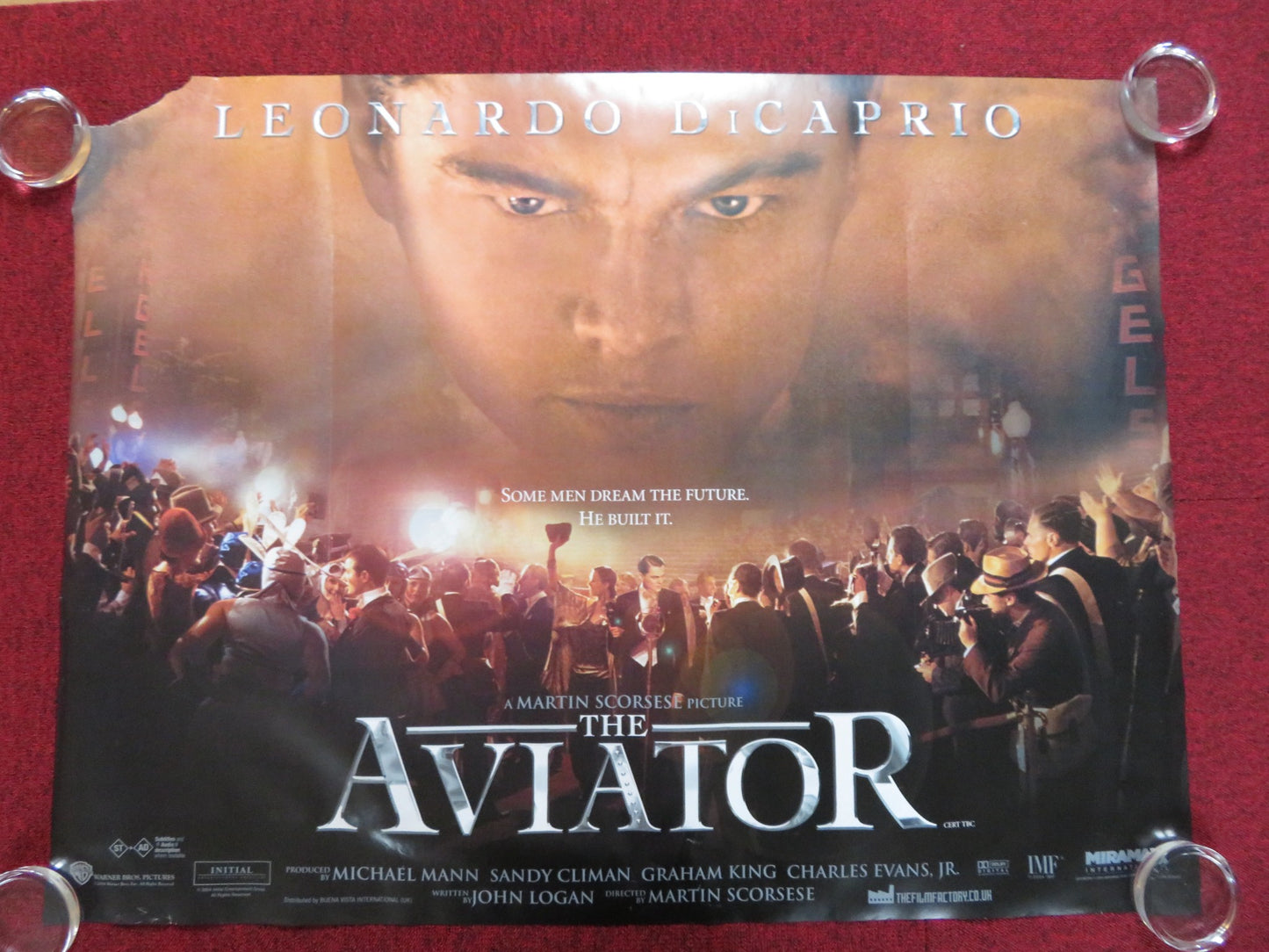 THE AVIATOR UK QUAD (30"x 40") ROLLED POSTER LEONARDO DI CAPRIO 2004