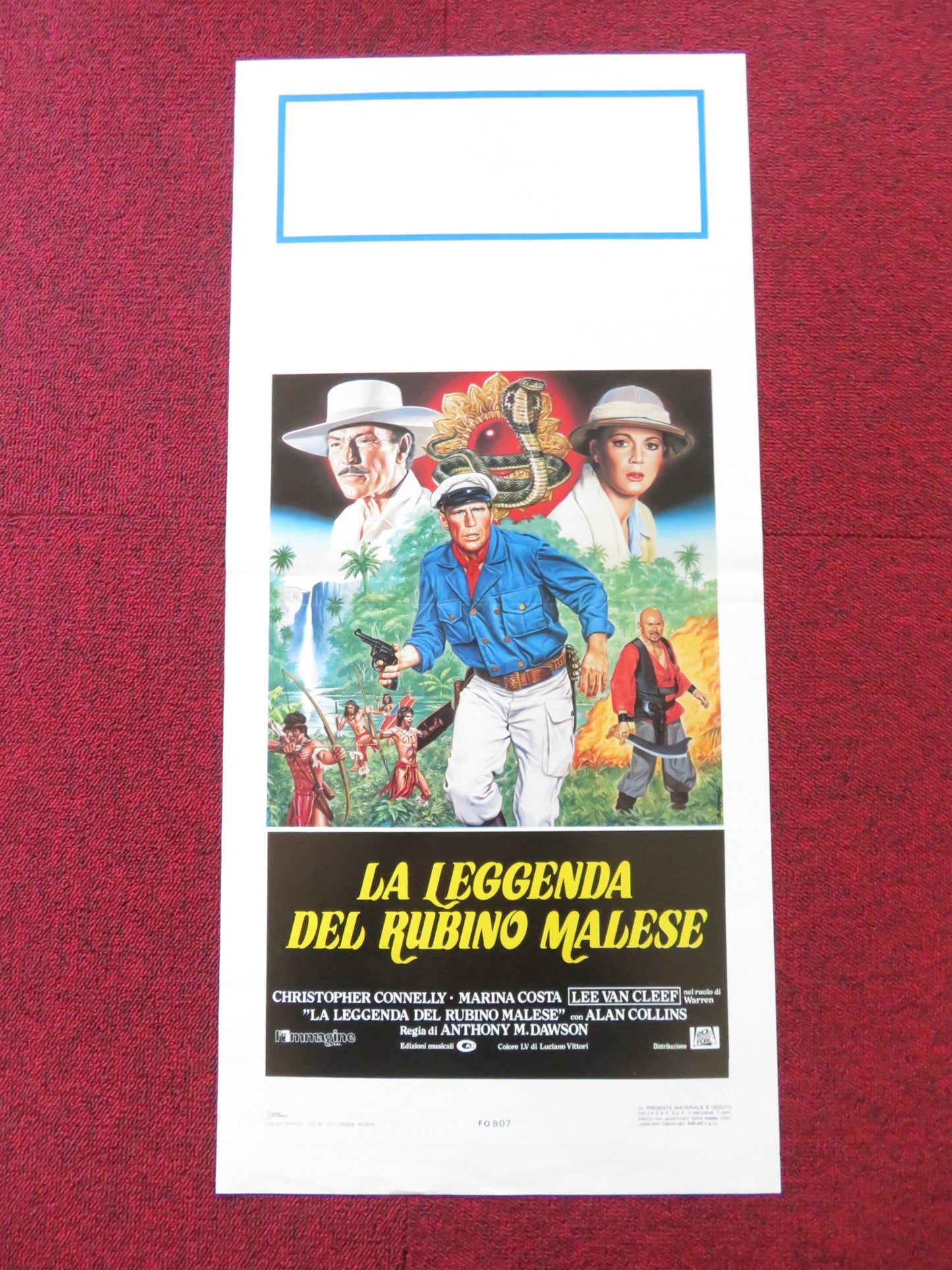 JUNGLE RAIDERS ITALIAN LOCANDINA POSTER LEE VAN CLEEF CHRISTOPHER CONNELLY 1985