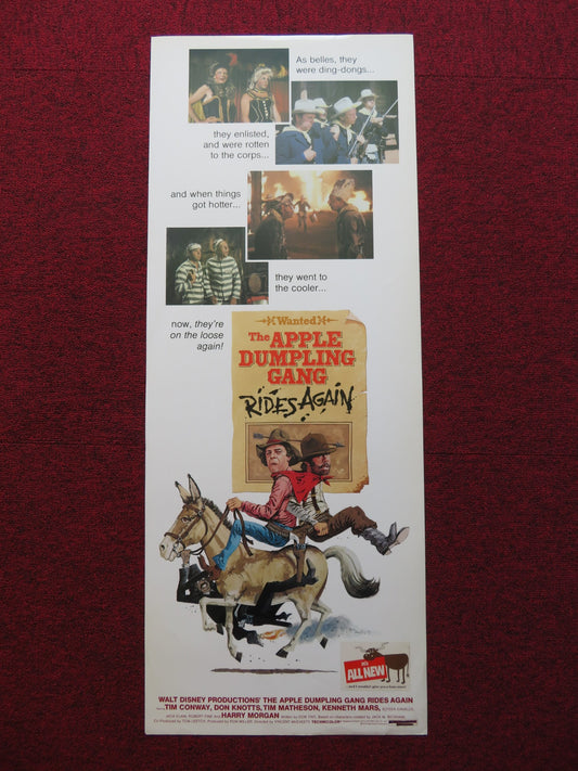 THE APPLE DUMPLING GANG RIDES AGAIN US INSERT (14"x 36") POSTER DISNEY T.CONWAY