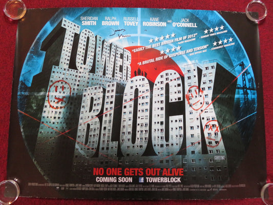 TOWER BLOCK SIGNED BY DIRECTOR JAMES NUNN UK QUAD (30"x 40") ROLLED POSTER 2012