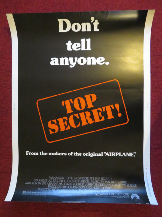 TOP SECRET US 30 X 40 ROLLED POSTER VAL KILMER OMAR SHARIF 1984