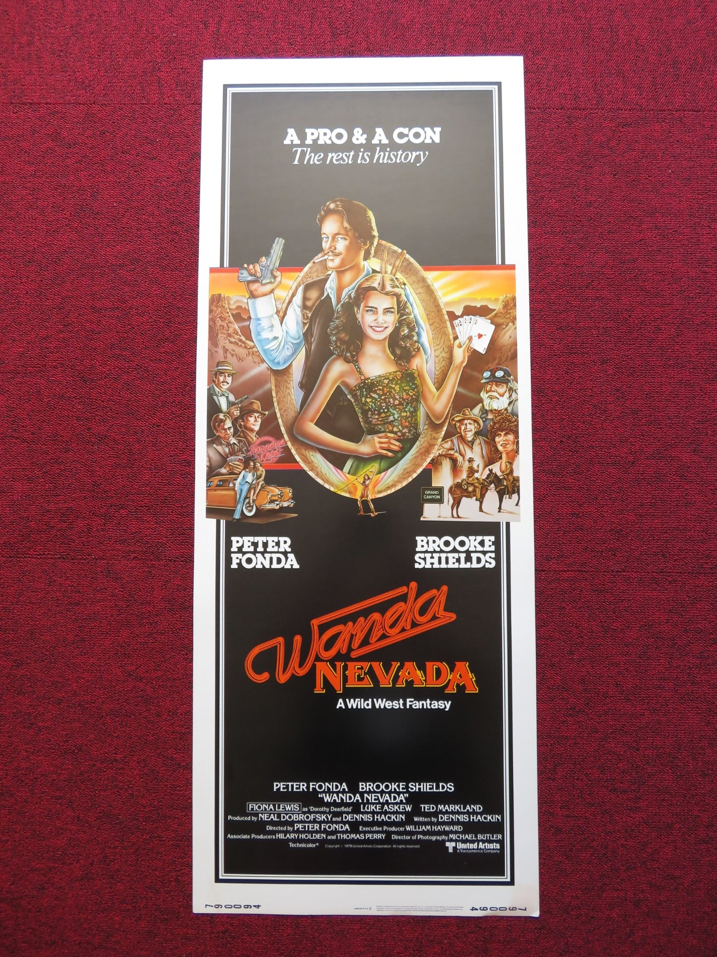 WANDA NEVADA US INSERT (14"x 36") POSTER PETER FONDA BROOKE SHIELDS 1979