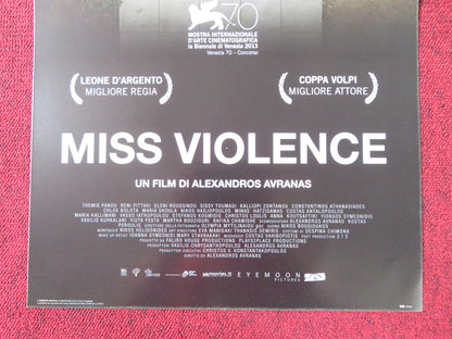 MISS VIOLENCE ITALIAN LOCANDINA POSTER THEMIS PANOU RENI PITTAKI 2013