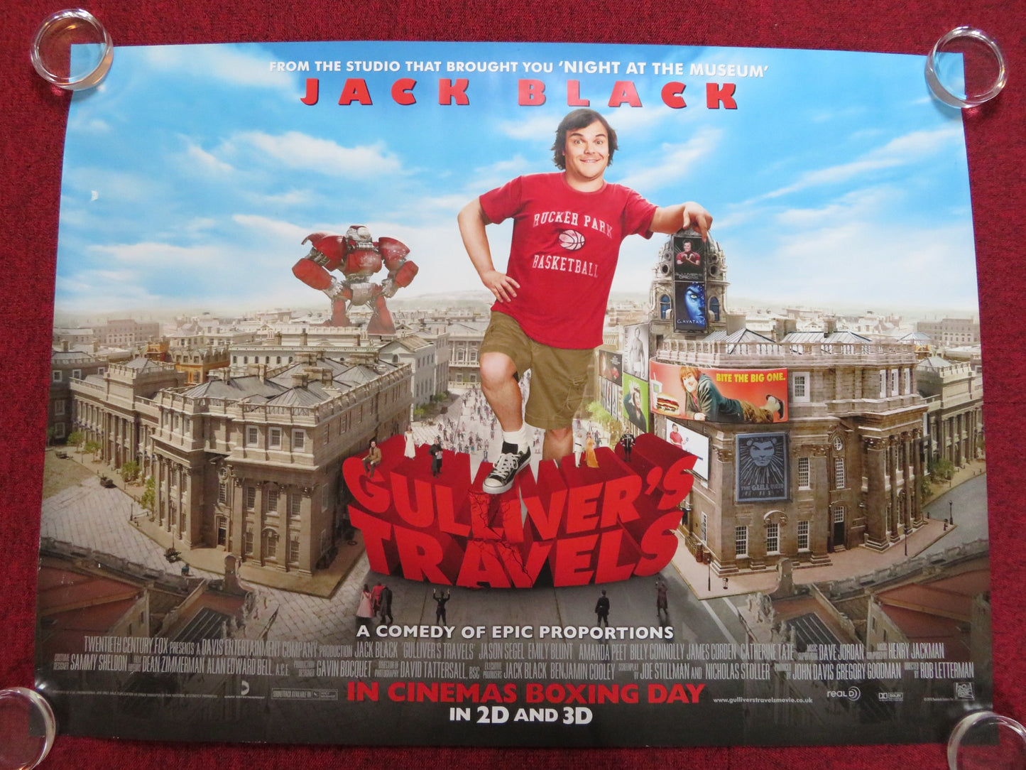 GULLIVER'S TRAVELS UK QUAD (30"x 40") ROLLED POSTER JACK BLACK EMILY BLUNT 2010