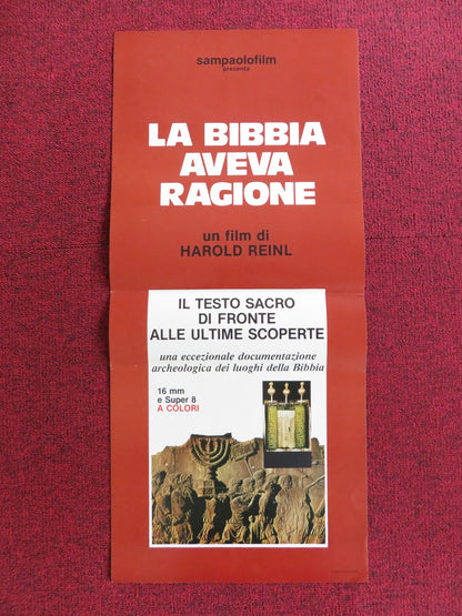 LA BIBBIA AVEVA RAGIONA ITALIAN LOCANDINA POSTER HAROLD REINL 1960s