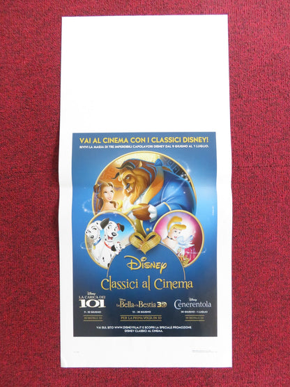 DISNEY CLASSICS AT THE CINEMA ITALIAN LOCANDINA POSTER BEAUTY AND THE BEAST