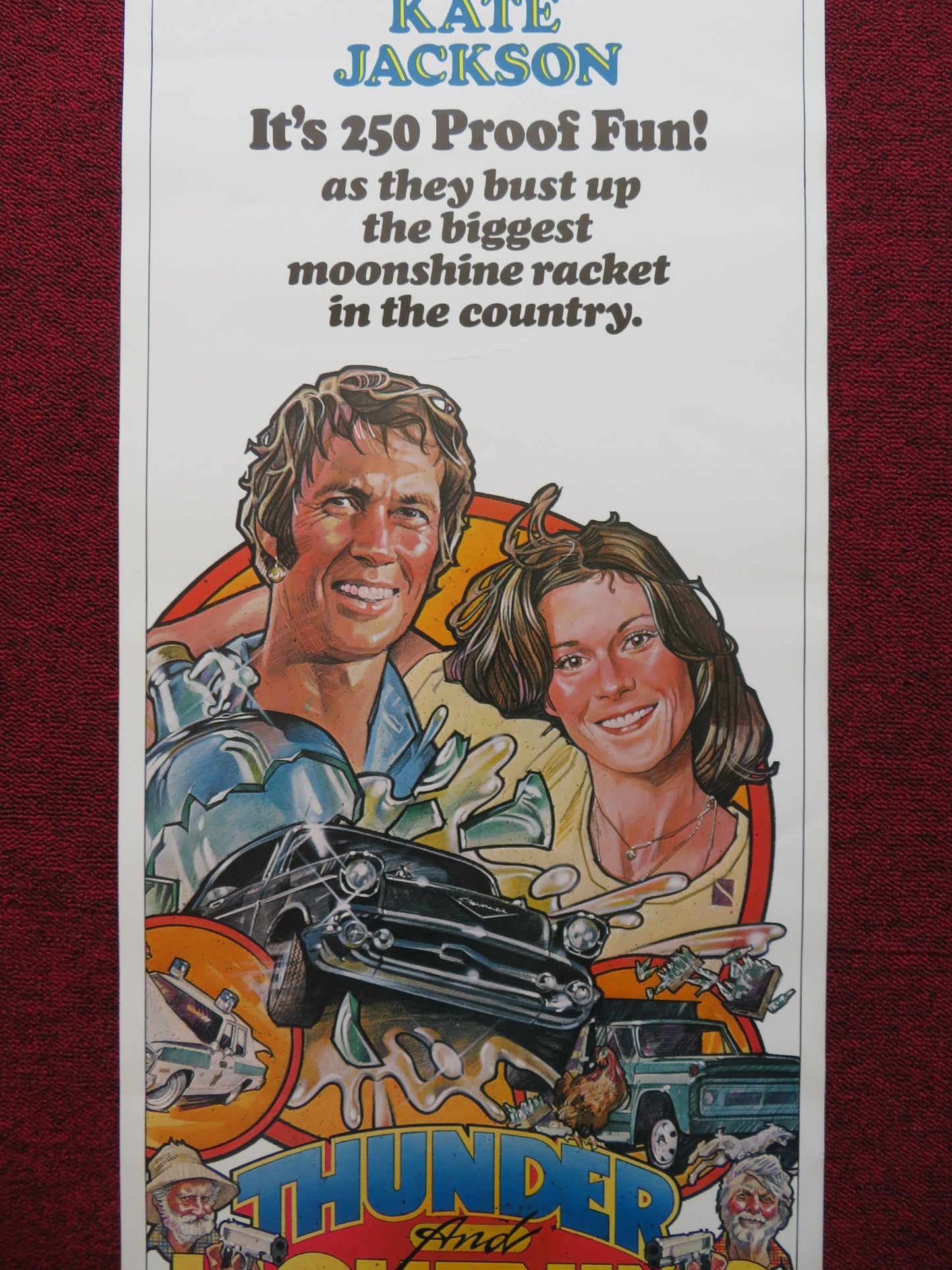 THUNDER AND LIGHTNING US INSERT (14"x 36") POSTER DAVID CARRADINE K.JACKSON 1977