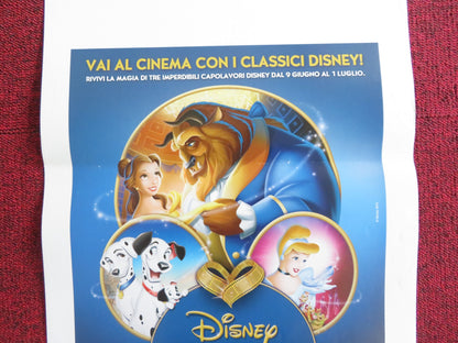 DISNEY CLASSICS AT THE CINEMA ITALIAN LOCANDINA POSTER BEAUTY AND THE BEAST