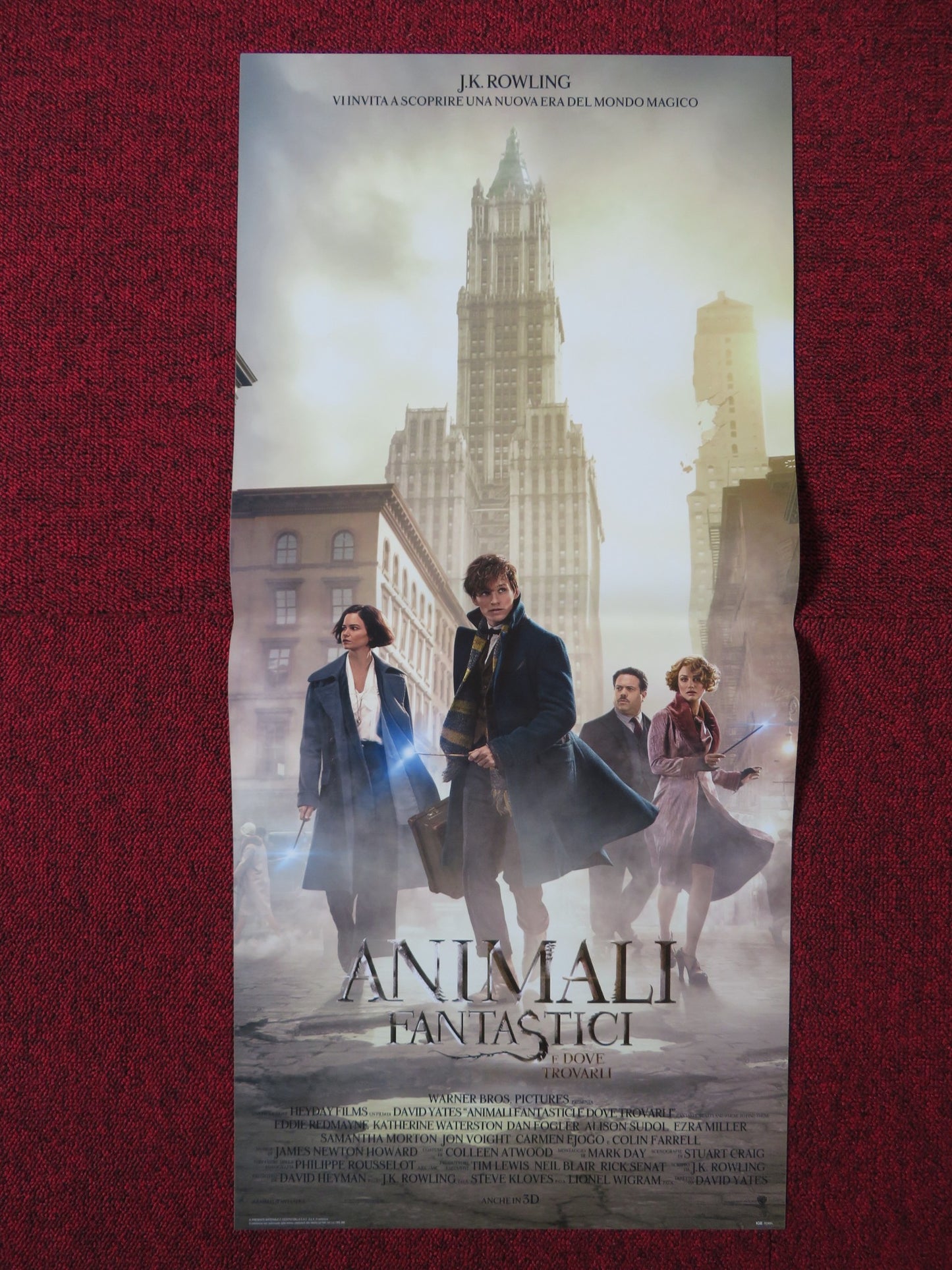 FANTASTIC BEASTS AND WHERE TO FIND THEM ITALIAN LOCANDINA POSTER REDMAYNE 2016