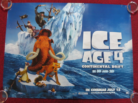 ICE AGE 4: CONTINENTAL DRIFT UK QUAD (30"x 40") ROLLED POSTER AZIZ ANSARI 2012