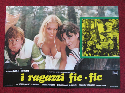 I RAGAZZI FIC FIC -A ITALIAN FOTOBUSTA POSTER JEAN MARC LONGVAL SYLVA GREEN 1979