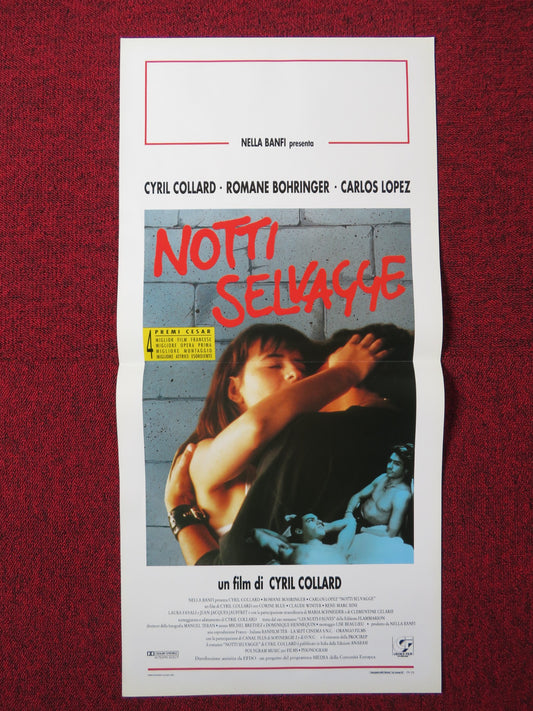 NOTTI SELVAGGE ITALIAN LOCANDINA POSTER CYRIL COLLARD ROMANE BOHRINGER 1992