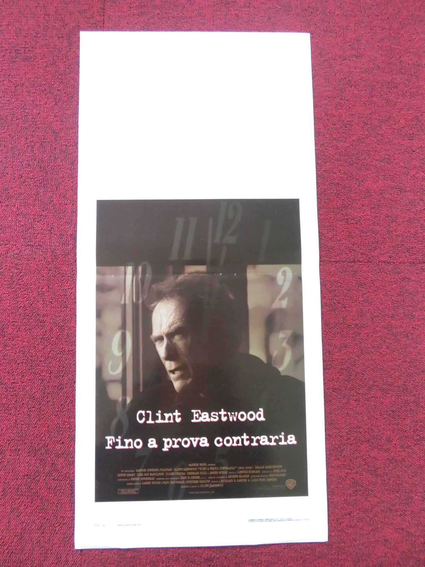 TRUE CRIME ITALIAN LOCANDINA POSTER CLINT EASTWOOD JAMES WOODS 1999