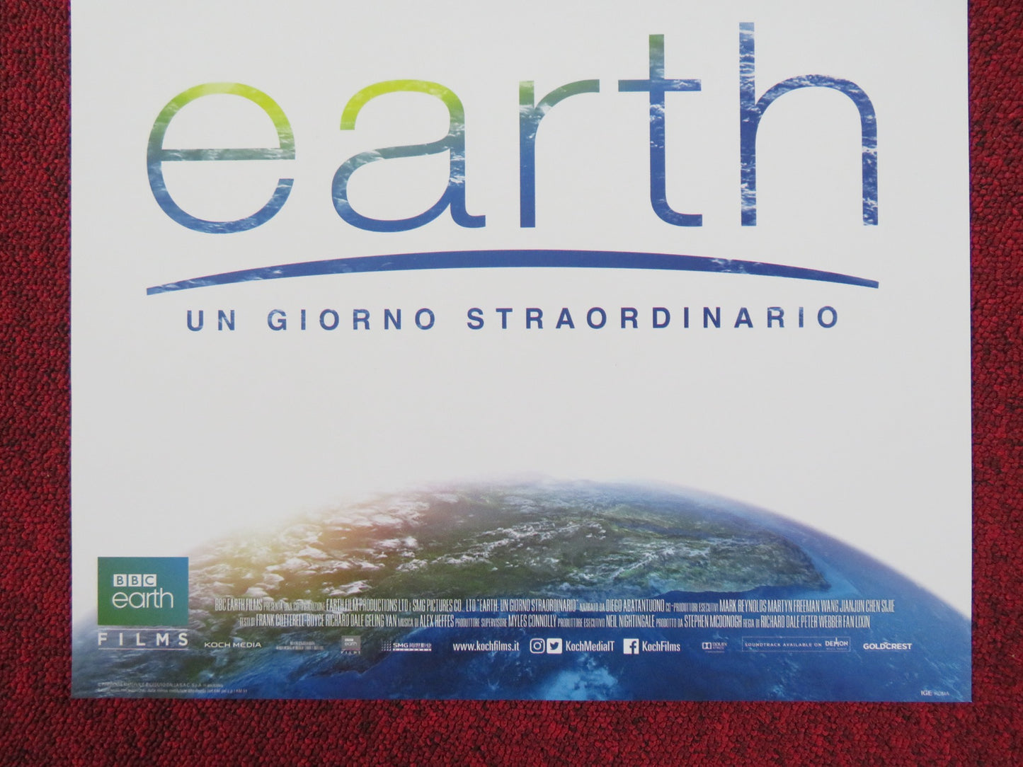 EARTH: ONE AMAZING DAY ITALIAN LOCANDINA POSTER ROBERT REDFORD JACKIE CHAN 2017