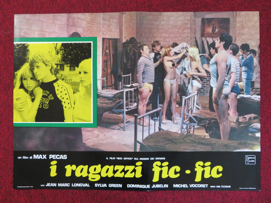 I RAGAZZI FIC FIC -C ITALIAN FOTOBUSTA POSTER JEAN MARC LONGVAL SYLVA GREEN 1979