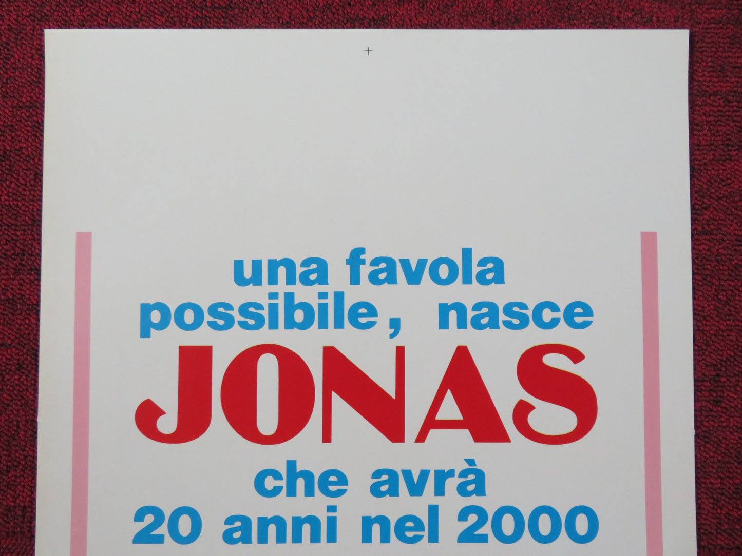 JONAH WHO WILL BE 25 IN THE YEAR 2000 ITALIAN LOCANDINA POSTER J. BIDEAU 1979