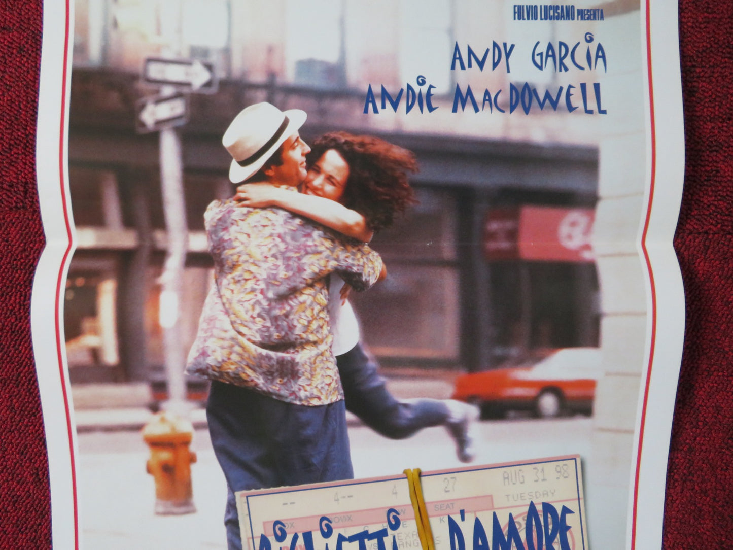 BIGLIETTI D'AMORE ITALIAN LOCANDINA POSTER ANDY GARCIA ANDIE MACDOWELL 1998