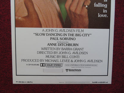 SLOW DANCING IN THE BIG CITY US INSERT (14"x 36") POSTER PAUL SORVINO 1978