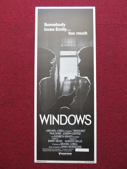 WINDOWS STYLE A US INSERT (14"x 36") POSTER TALIA SHIRE JOSEPH CORTESE 1980