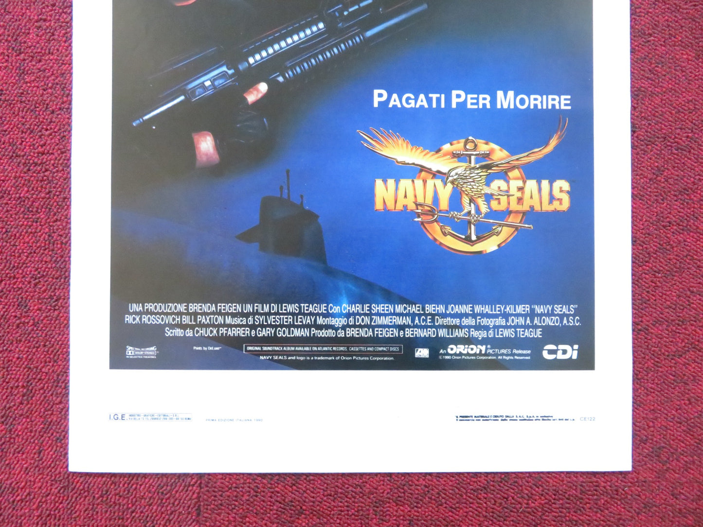 NAVY SEALS ITALIAN LOCANDINA POSTER CHARLIE SHEEN MICHAEL BIEHN 1990