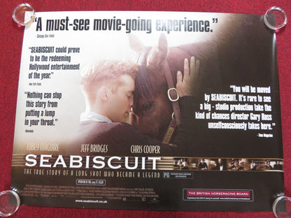 SEABISCUIT UK QUAD (30"x 40") ROLLED POSTER JEFF BRIDGES TOBEY MAGUIRE 2003