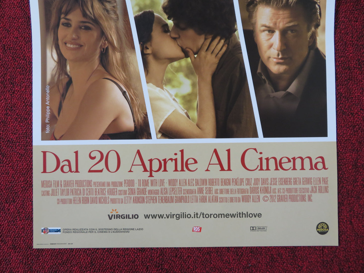 TO ROME WITH LOVE ITALIAN LOCANDINA POSTER WOODY ALLEN ALEC BALDWIN 2012