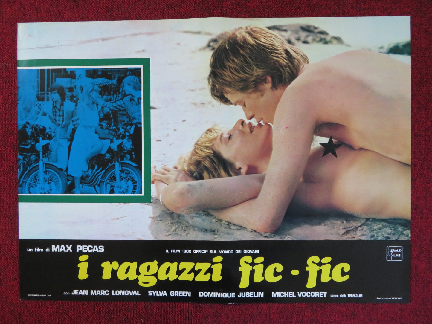 I RAGAZZI FIC FIC -E ITALIAN FOTOBUSTA POSTER JEAN MARC LONGVAL SYLVA GREEN 1979