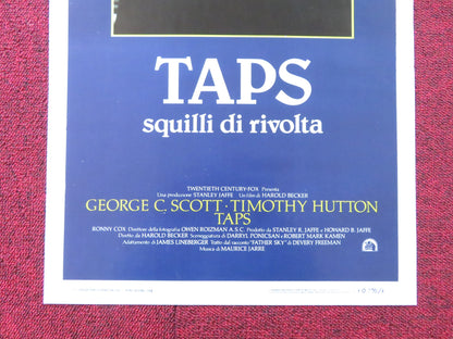 TAPS ITALIAN LOCANDINA POSTER GEORGE C. SCOTT TIMOTHY HUTTON 1981