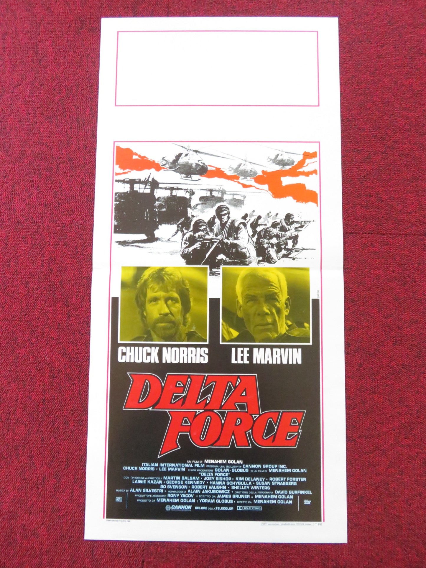 THE DELTA FORCE ITALIAN LOCANDINA POSTER CANNON CHUCK NORRIS LEE MARVIN 1986