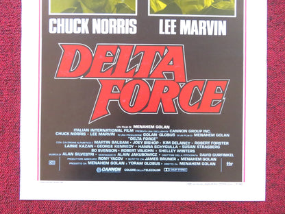 THE DELTA FORCE ITALIAN LOCANDINA POSTER CANNON CHUCK NORRIS LEE MARVIN 1986