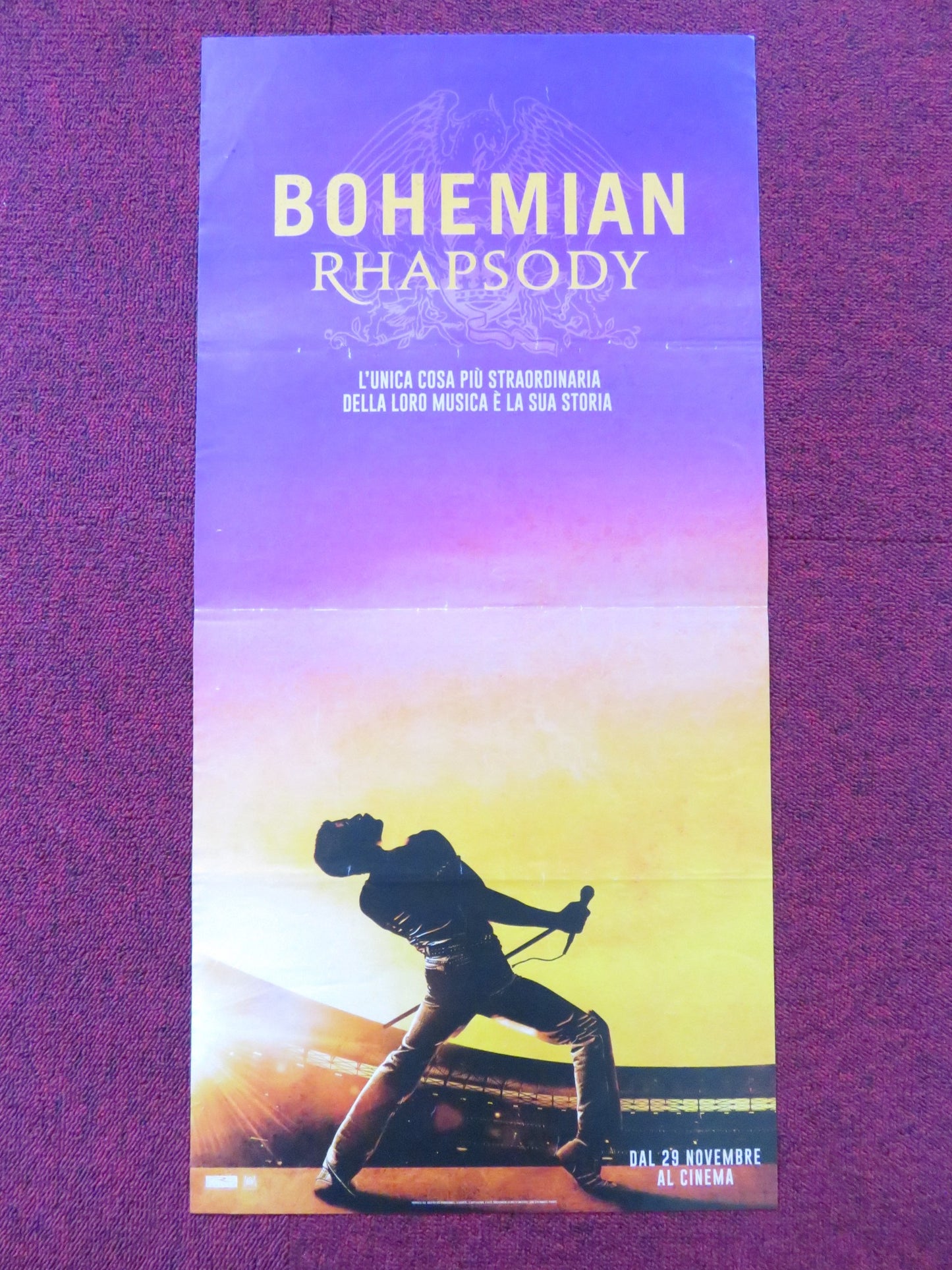 BOHEMIAN RHAPSODY ITALIAN LOCANDINA POSTER RAMI MALEK LUCY BOYNTON 2018