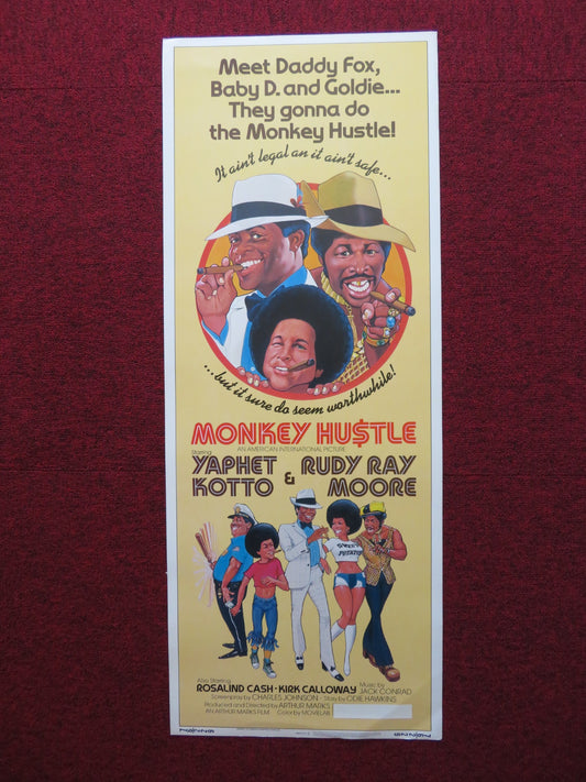 MONKEY HUSTLE US INSERT (14"x 36") POSTER YAHET KOTTO RUDY RAY MOORE 1979