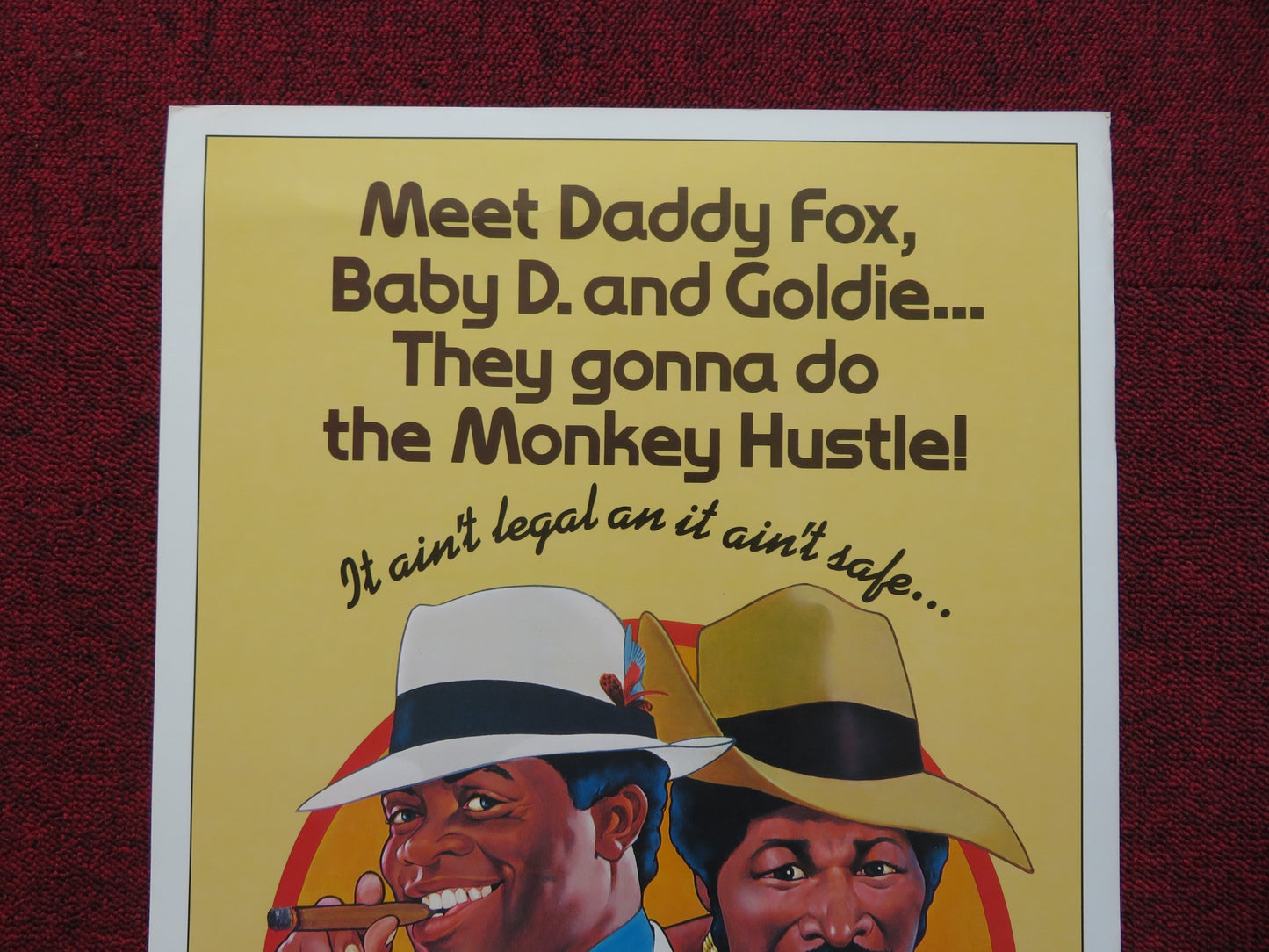 MONKEY HUSTLE US INSERT (14"x 36") POSTER YAHET KOTTO RUDY RAY MOORE 1979