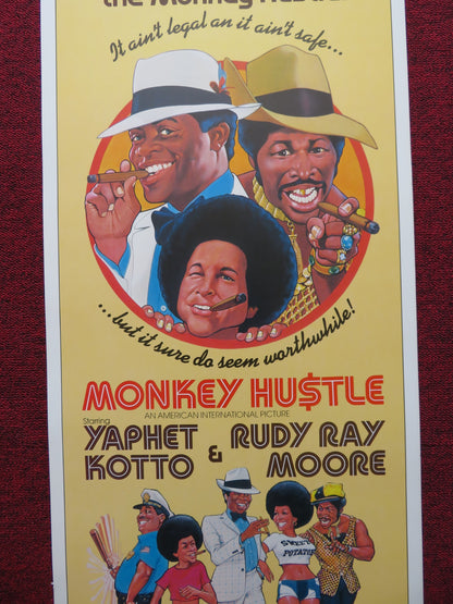 MONKEY HUSTLE US INSERT (14"x 36") POSTER YAHET KOTTO RUDY RAY MOORE 1979