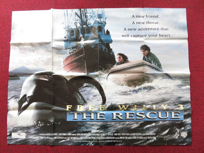 FREE WILLY 3: THE RESCUE UK QUAD POSTER FOLDED JASON JAMES RICHTER 1997