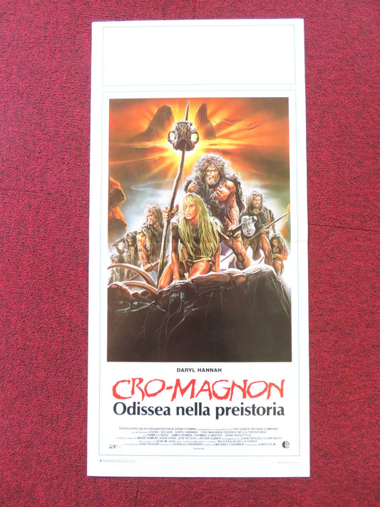 THE CLAN OF THE CAVE BEAR ITALIAN LOCANDINA POSTER DARYL HANNAH PAMELA REED 1986