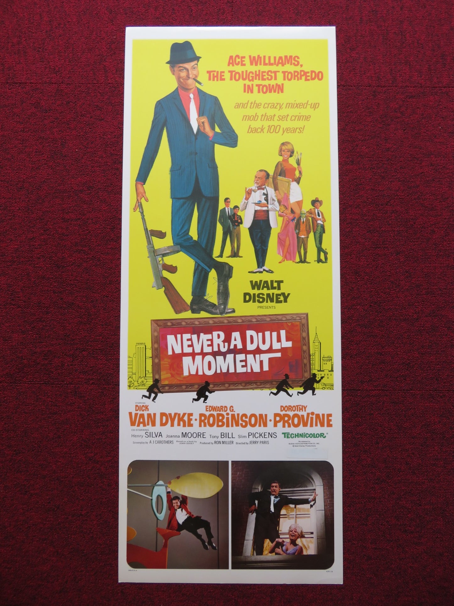 NEVER A DULL MOMENT US INSERT (14"x 36") POSTER DISNEY DICK VAN DYKE 1977