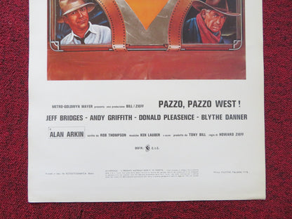 HEARTS OF THE WEST ITALIAN LOCANDINA POSTER JEFF BRIDGES DONALD PLEASENCE 1975