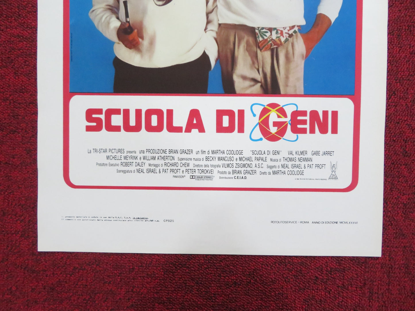 REAL GENIUS ITALIAN LOCANDINA POSTER VAL KILMER GABE JARRET 1985