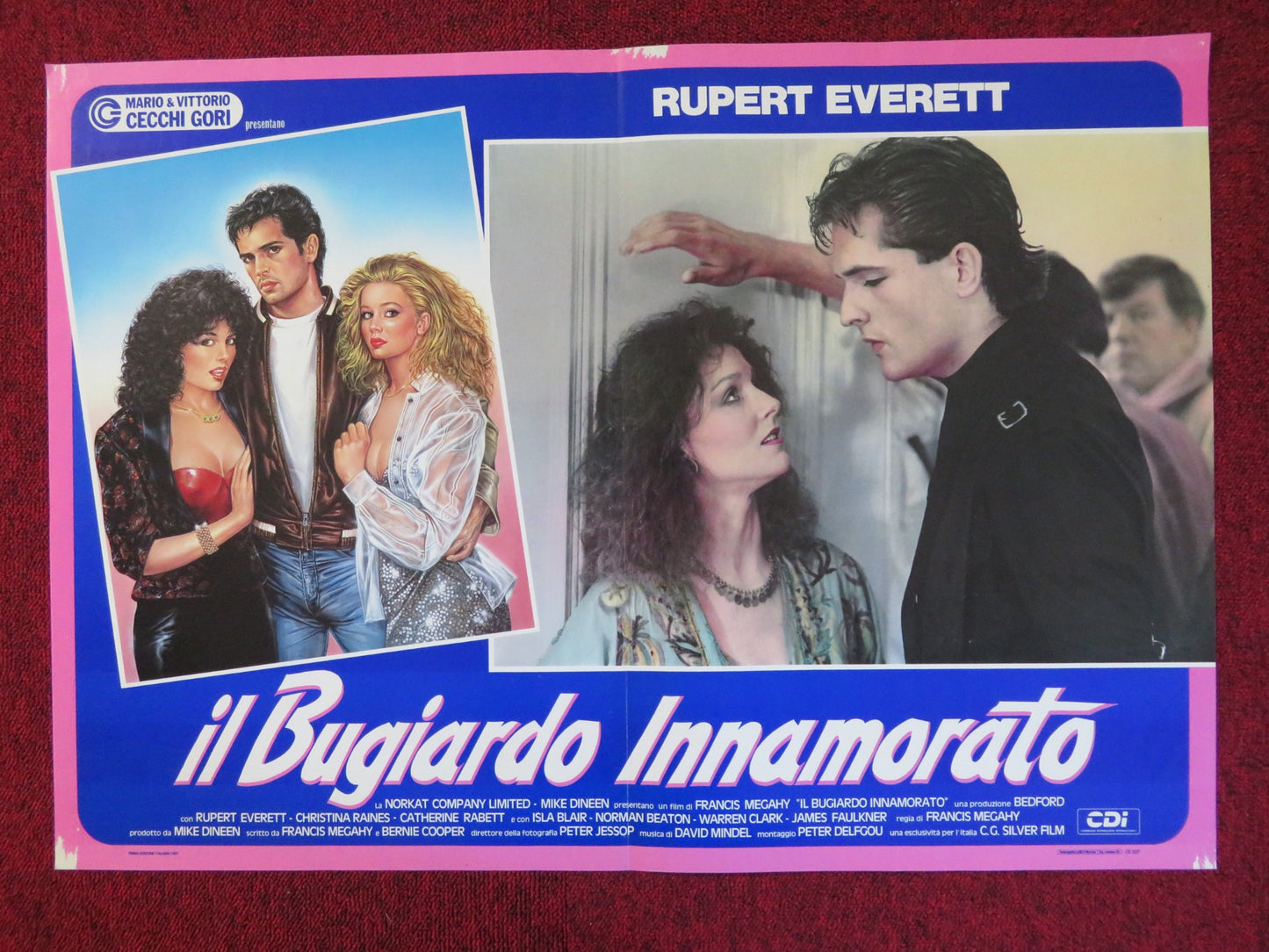 REAL LIFE  - A ITALIAN FOTOBUSTA POSTER RUPERT EVERETT CRISTINA RAINES 1987