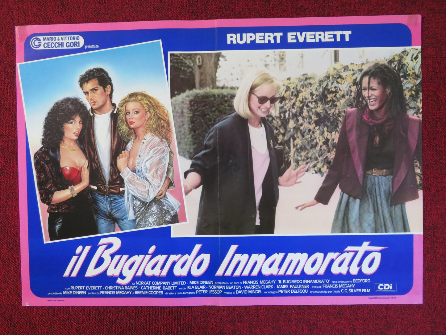 REAL LIFE  - B ITALIAN FOTOBUSTA POSTER RUPERT EVERETT CRISTINA RAINES 1987