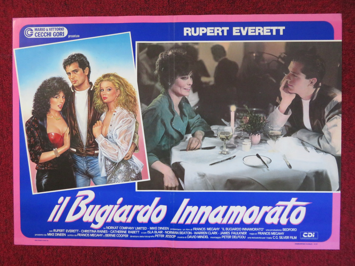 REAL LIFE  - C ITALIAN FOTOBUSTA POSTER RUPERT EVERETT CRISTINA RAINES 1987