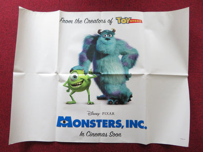 MONSTERS, INC. UK QUAD POSTER FOLDED DISNEY PIXAR JOHN GOODMAN B. CRYSTAL 2001