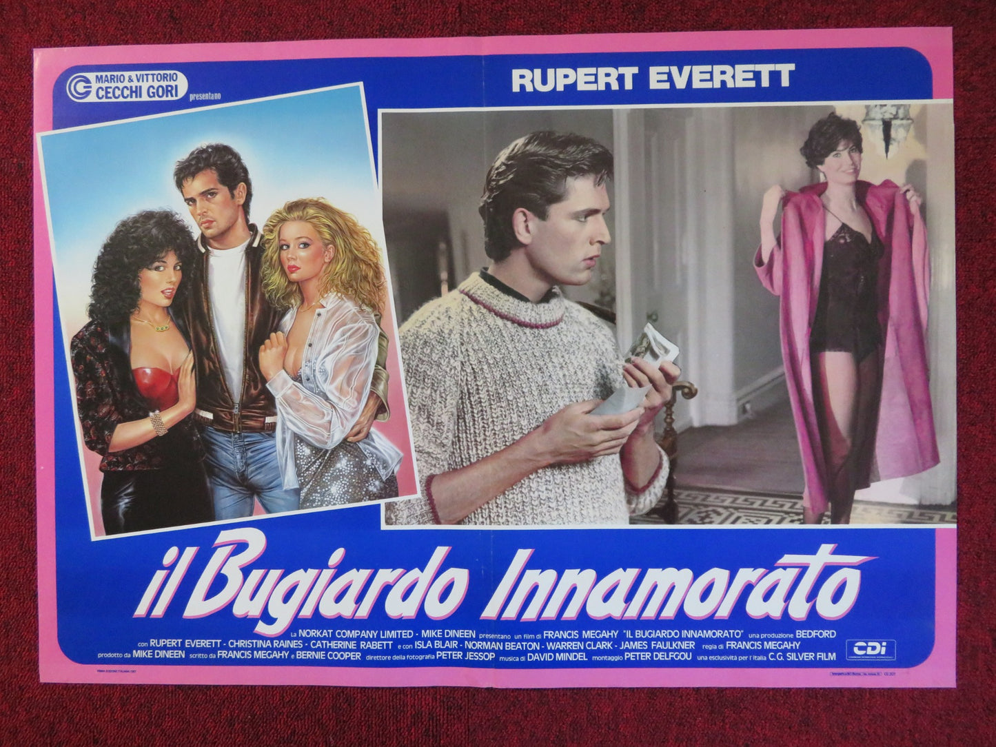 REAL LIFE  - D ITALIAN FOTOBUSTA POSTER RUPERT EVERETT CRISTINA RAINES 1987