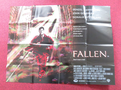 FALLEN UK QUAD POSTER FOLDED DENZEL WASHINGTON JOHN GOODMAN 1997