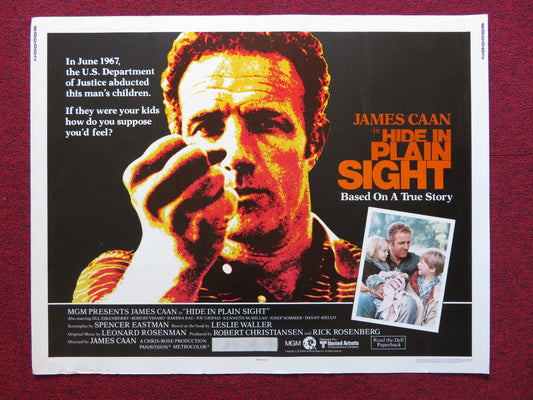 HIDE IN PLAIN SIGHT US HALF SHEET (22"x 28") POSTER JAMES CAAN J.EIKENBERRY 1980