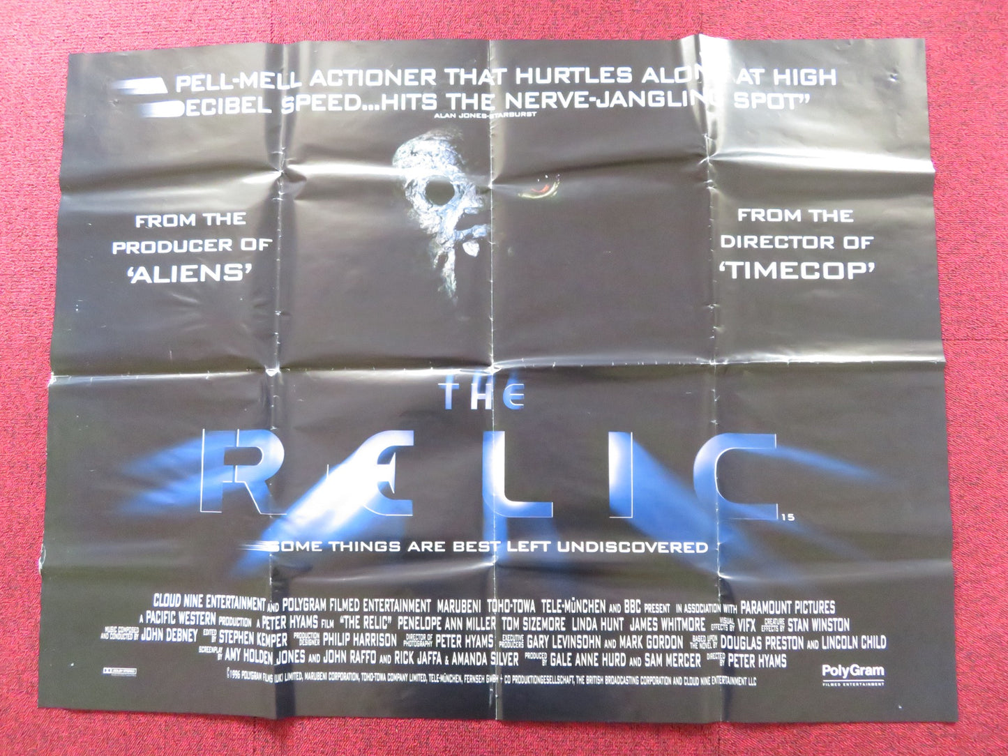 THE RELIC UK QUAD POSTER FOLDED PENELOPE ANN MILLER TOM SIZEMORE 1997