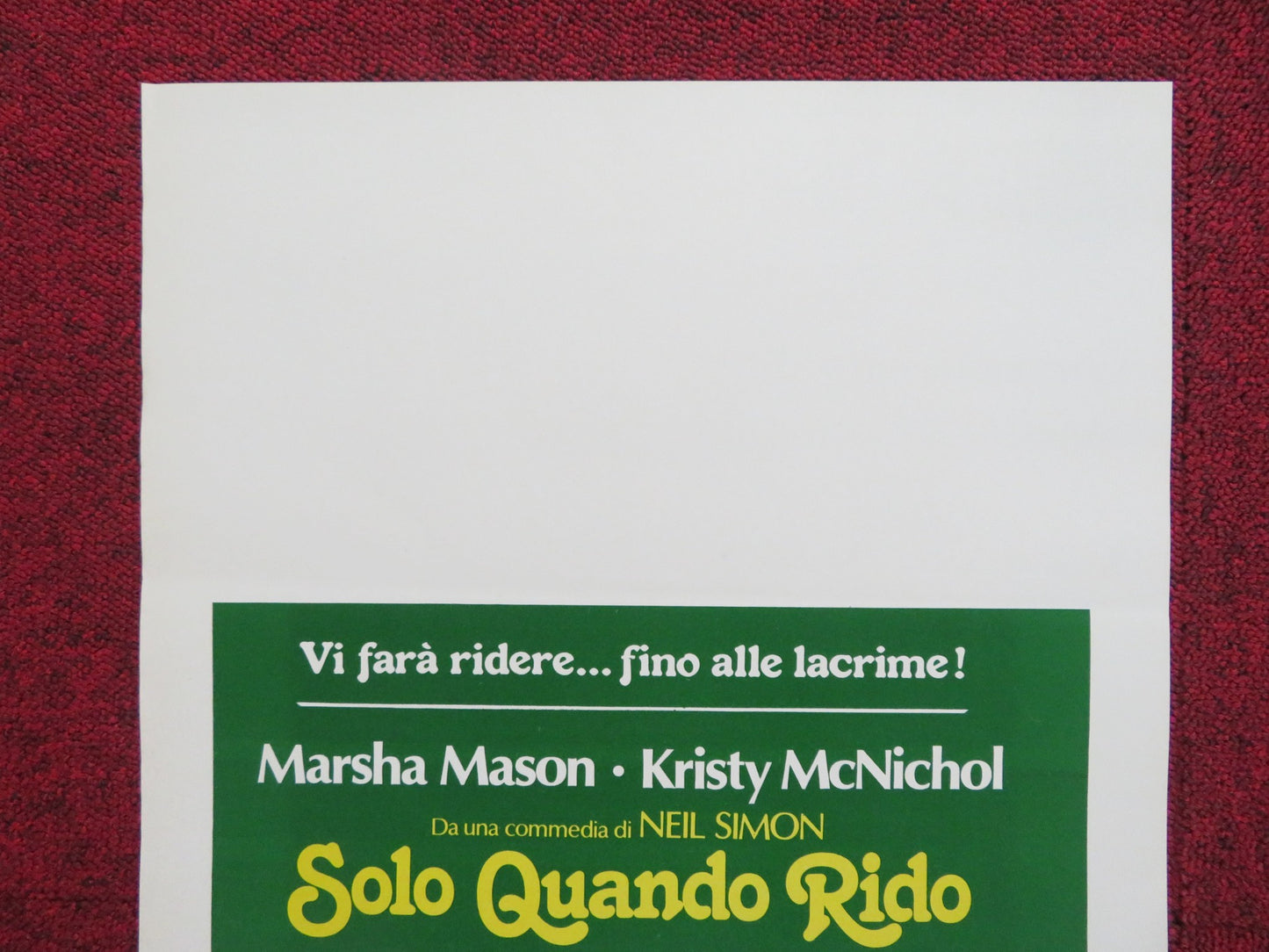 ONLY WHEN I LAUGH ITALIAN LOCANDINA POSTER MARSHA MASON KRISTY MCNICHOL 1981