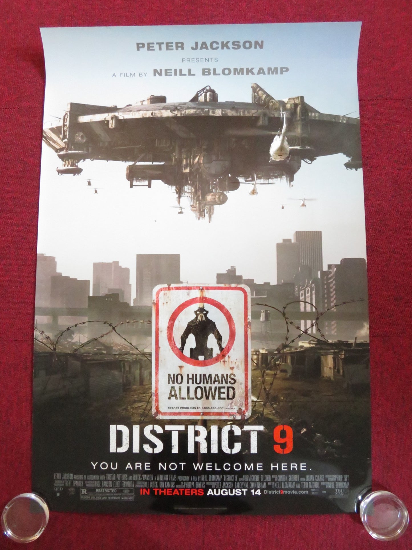 DISTRICT 9 US ONE SHEET ROLLED POSTER SHARLTO COPLEY JASON COPE 2009