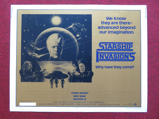 STARSHIP INVASIONS US HALF SHEET (22"x 28") POSTER R. VAUGHN CHRISTOPHER LEE '77